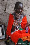 Masai Woman Smoking a cigar