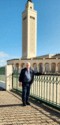 Andy with the Anas Ibn Malek Mosque in the background.