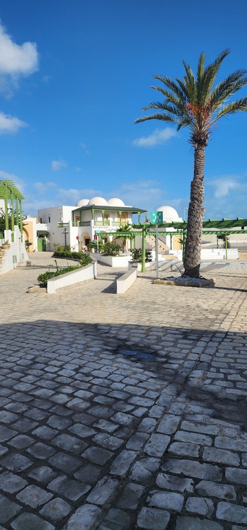 Turistic Village in La Goulette Cruise Terminal in Tunisia.