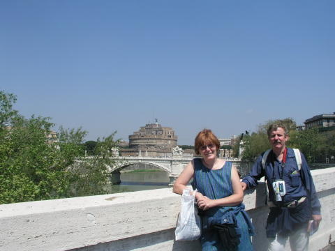 Rose and Andy on the Tiber River