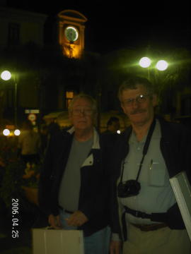 Ted and I carrying our purchases